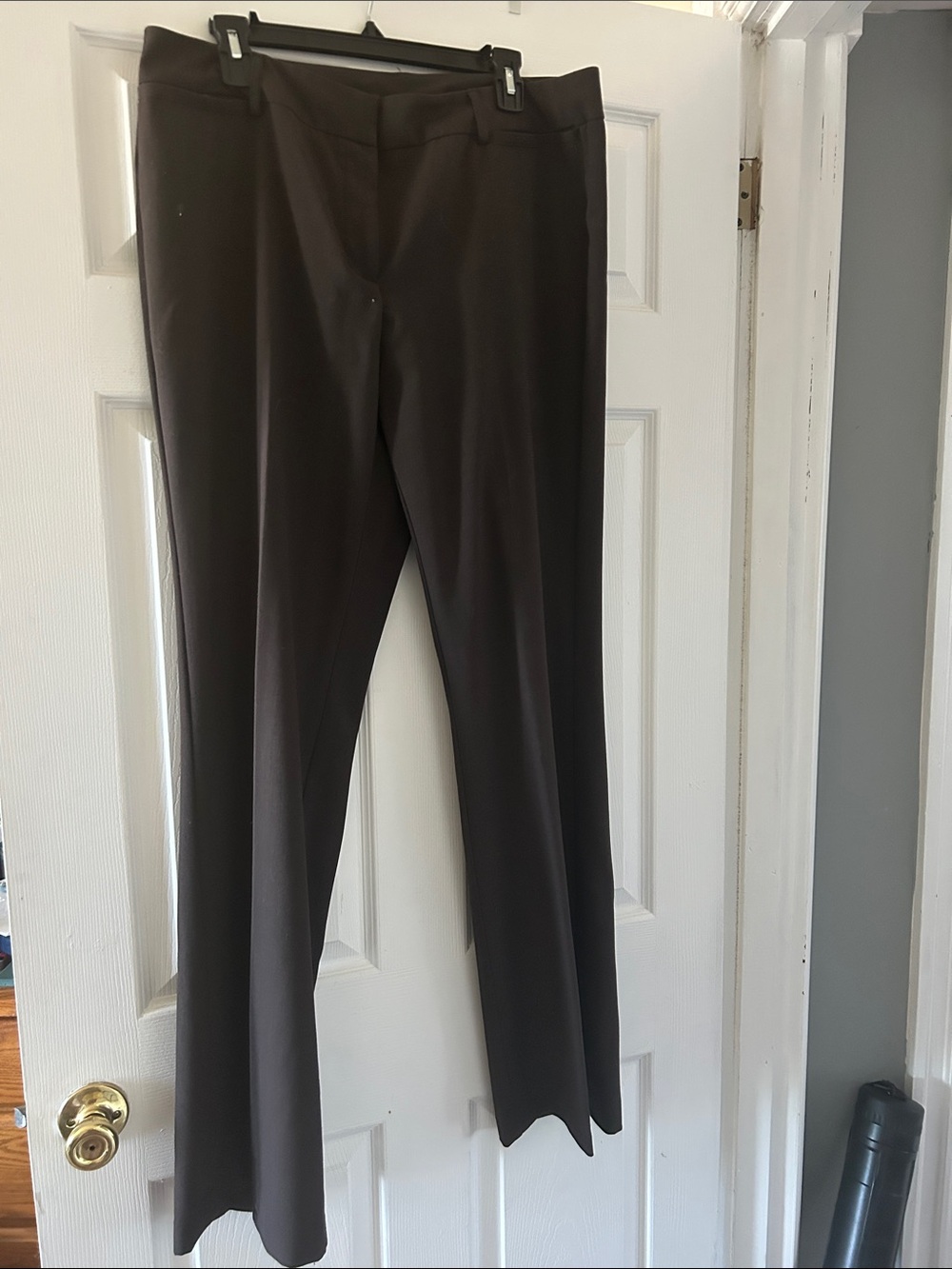 New York & Company Women's Brown Straight-Leg Trousers